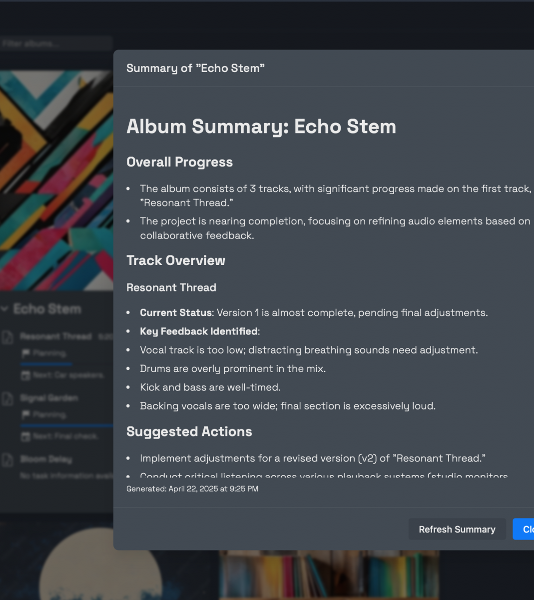 Built-in AI Summary Capability